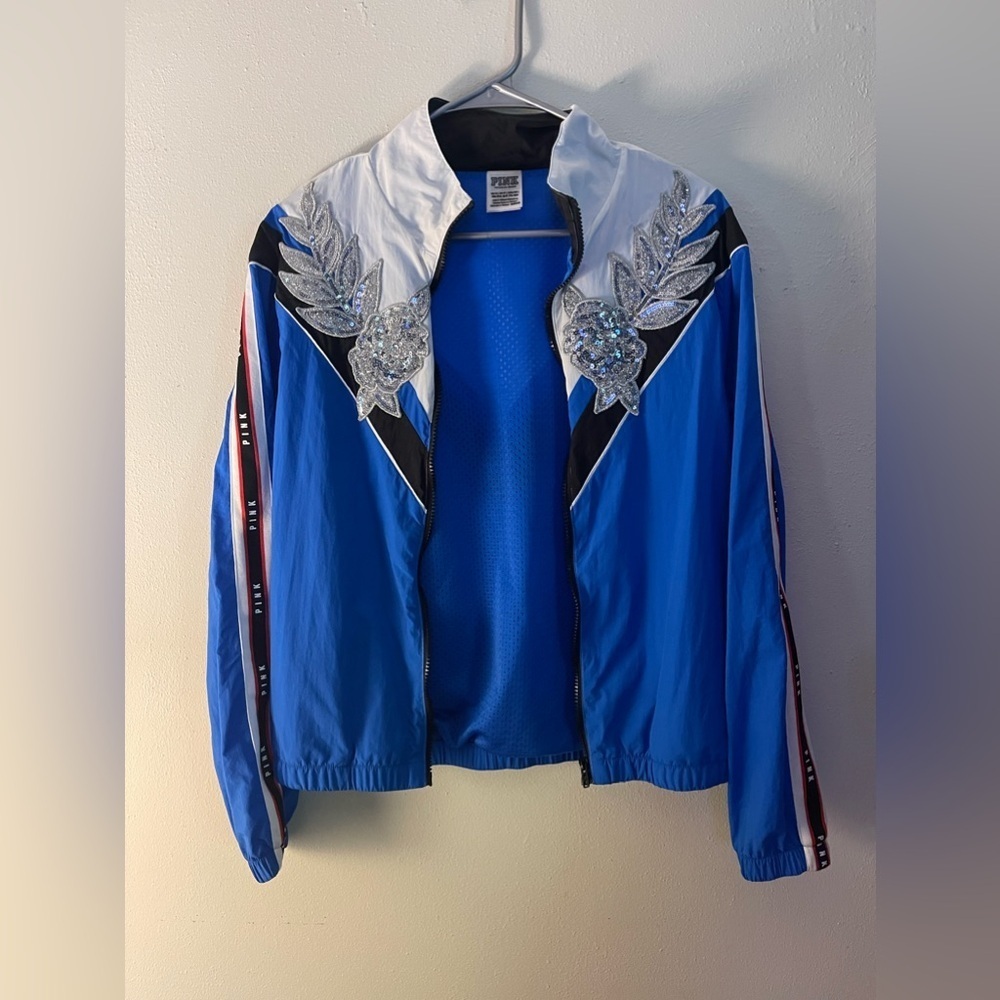 PINK Victoria’s Secret Zip Up Embellished Track Jacket - Picture 3 of 8